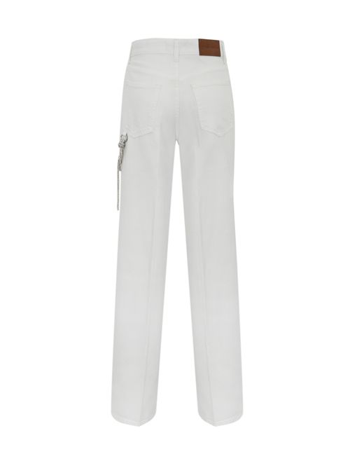 Pantaloni larghi Lauryn con catena gioiello Bianco PINKO | 104601 A2DOZ04